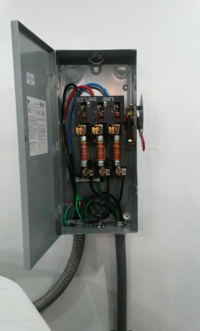Three-phase disconnect switch installed for Electrical Wiring & Rewiring in Penfield