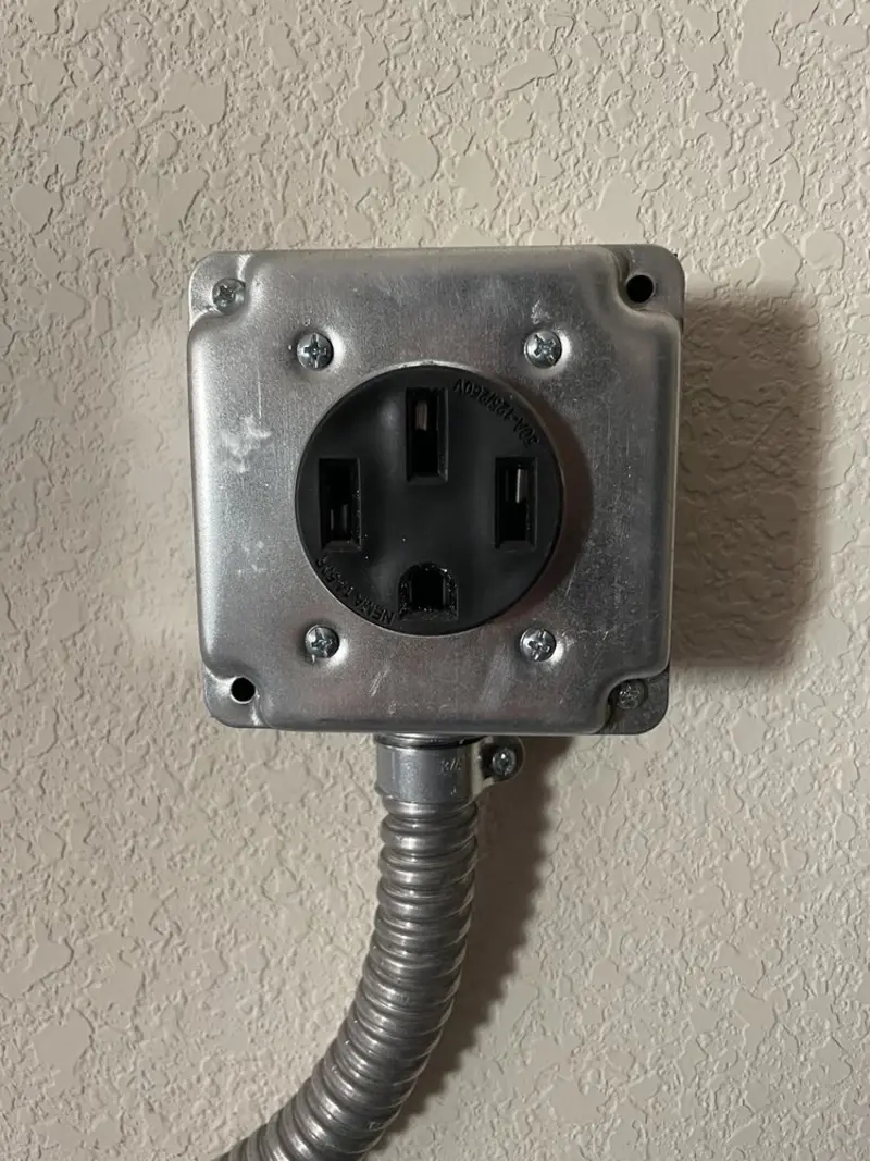 NEMA 14-50 outlet installed for Smart Home Electrical in Penfield